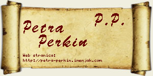 Petra Perkin vizit kartica